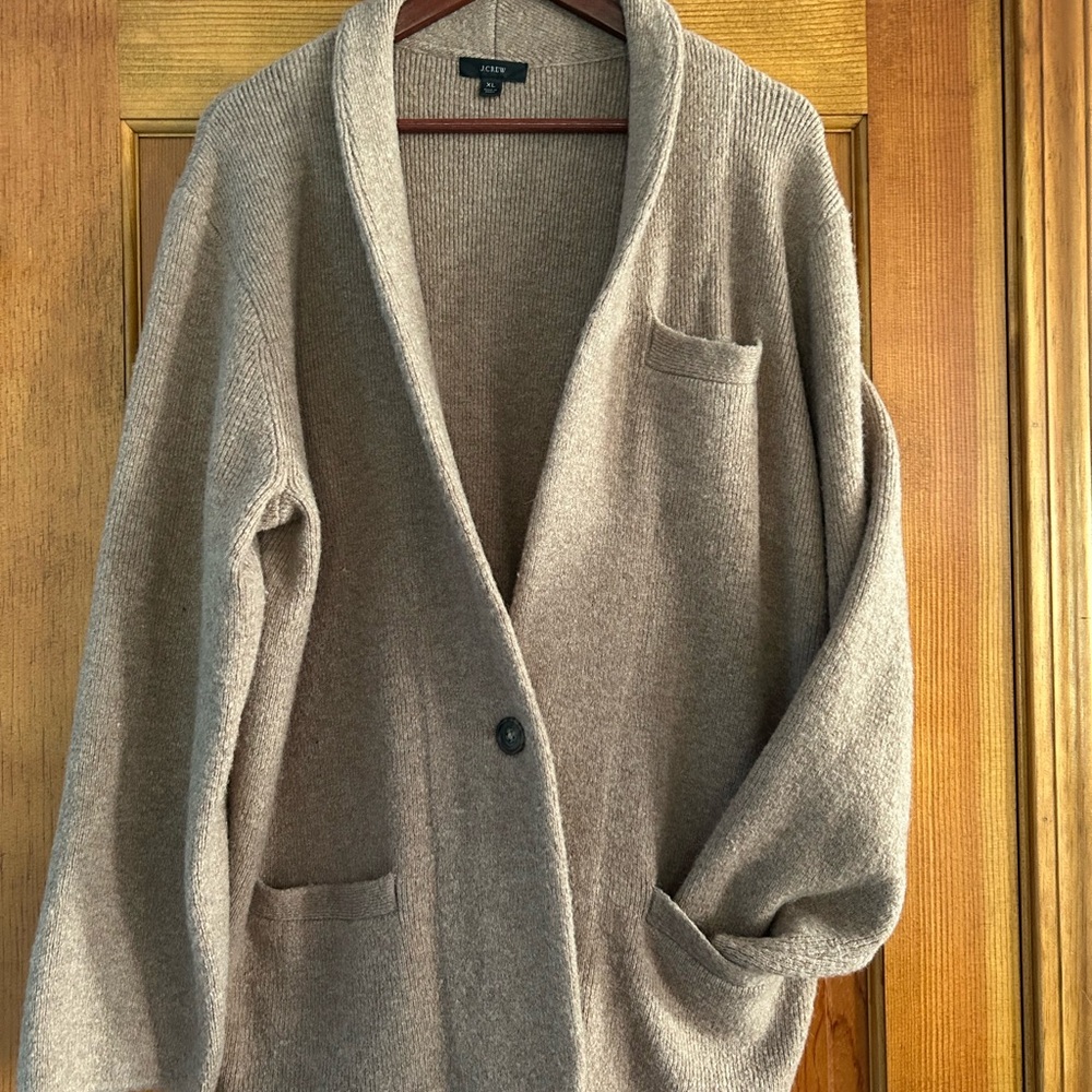 J. Crew Beige Knit Cardigan